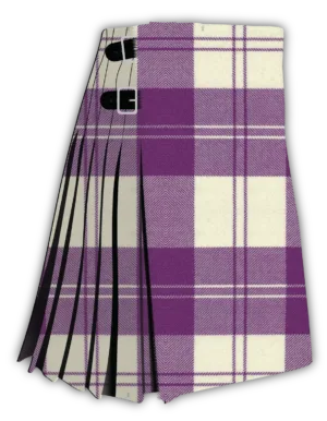 Clan Eriskin Dress purple & White Tartan Kilt Pattern
