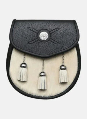 Semi Dress Natural Calfskin Embossed Cross And Stud Sporran